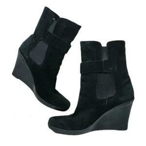 Circa Joan and David Suede Wedge Booties Size 8M